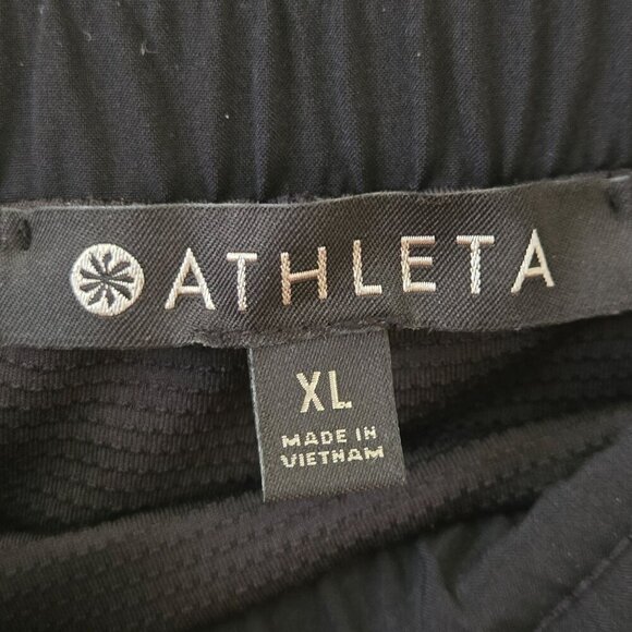 Athleta Black Skort Side Phone Pockets Elastic Drawstring Waist Size XL - Picture 6 of 6